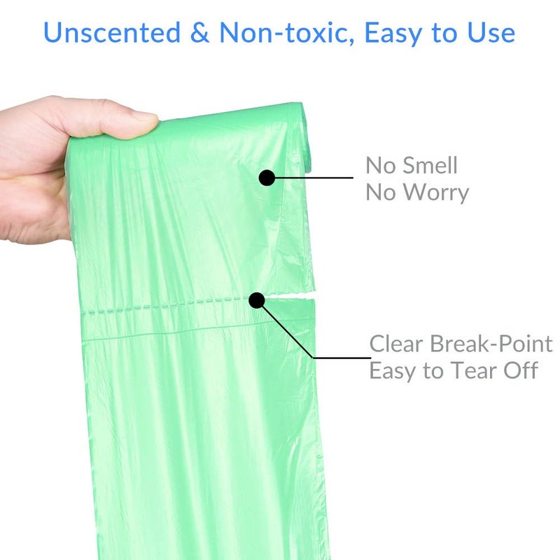 Jaoul Trash Bags 13 Gallon, Small Garbage Bags, Strong & Unscented Trash Bags for Kitchen, Bathroom, Office, Restroom, Car, Green, 60 Counts - Image 5